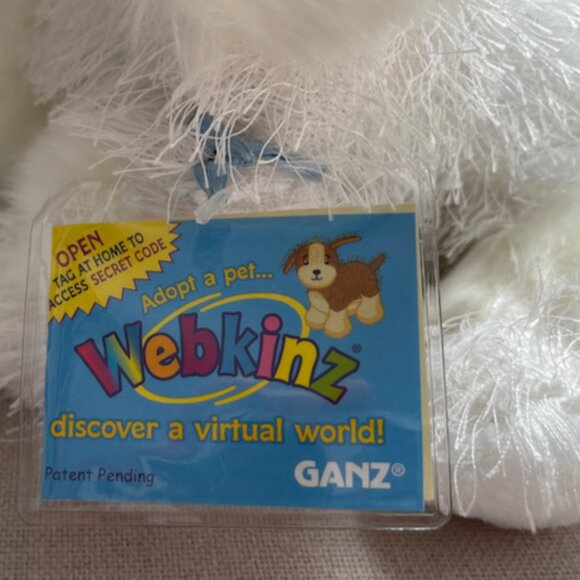 NWT Webkinz Ganz White Poodle Dog Plush Stuffed Animal HM014 New Sealed Code - Picture 3 of 4